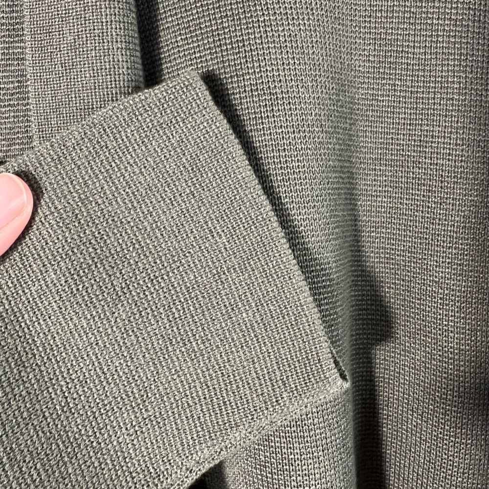 Womens Eileen Fisher Notch Cardigan Jacket Silk Organic Cotton Knit Green S/P‎ - Picture 5 of 9
